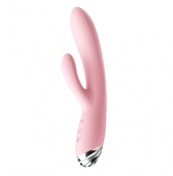 MizzZee - Dual Vibrating Heating Wand (Chargeable - Pink)